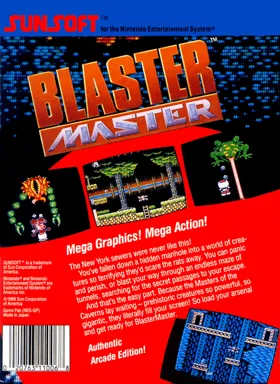 Blaster Master (USA) box cover back